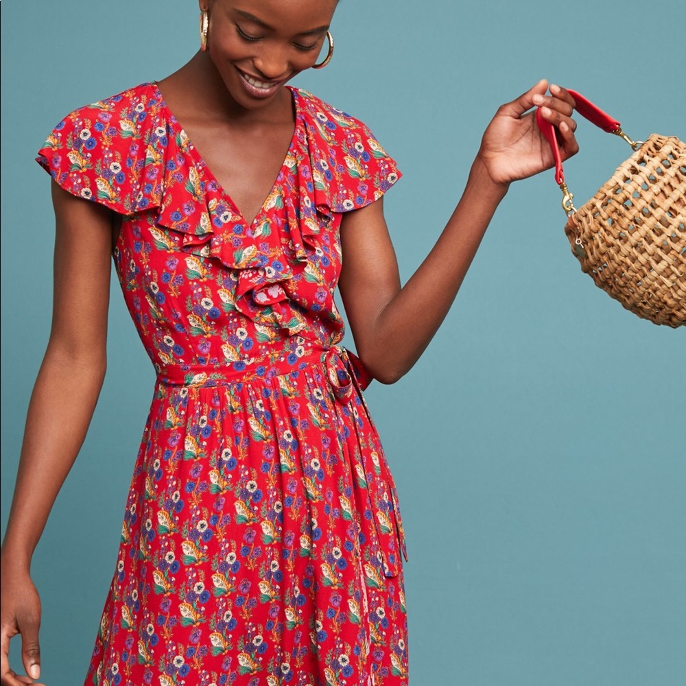 NWT Anthropologie Maeve Rosalia Wrap Dress